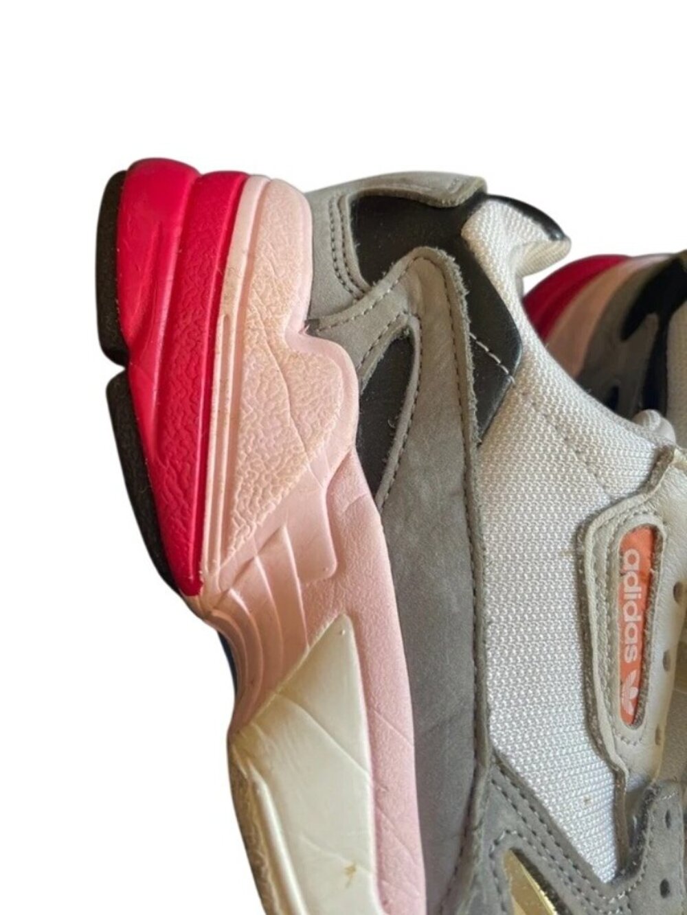 Adidas Originals Falcon White Grey Pink Chunky Sneakers CG6214 Women's Size 5 - Picture 4 of 16
